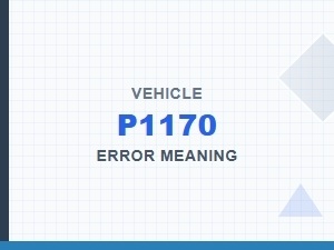 Vehicle P1170 Error Causes Explained